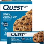Quest Nutrition Oatmeal Chocolate Chip Protein Bars, 20g Protein, 1g