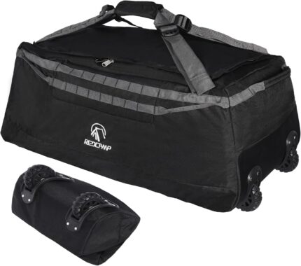 REDCAMP 85L/120L/140L Foldable Duffle Bag with Wheels, Large