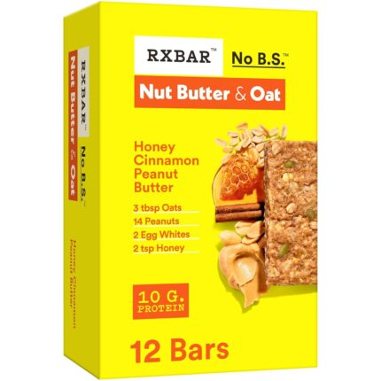 RXBAR Nut Butter and Oat Protein Bars, Protein Snacks, Snack Bars,