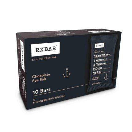 RXBAR Protein Bars, Protein Snack, Snack Bars, Chocolate Sea Salt,