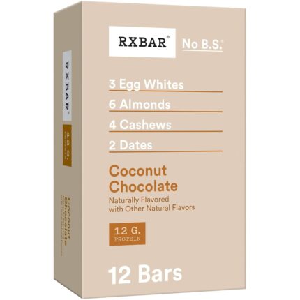 RXBAR Protein Bars, Protein Snack, Snack Bars, Coconut Chocolate, 22oz