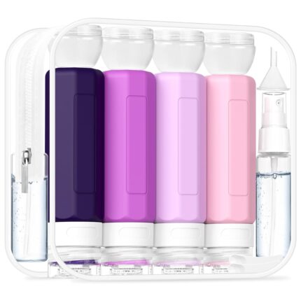 Redfly 17PCS Travel Bottles for Toiletries, TSA Approved Travel Size