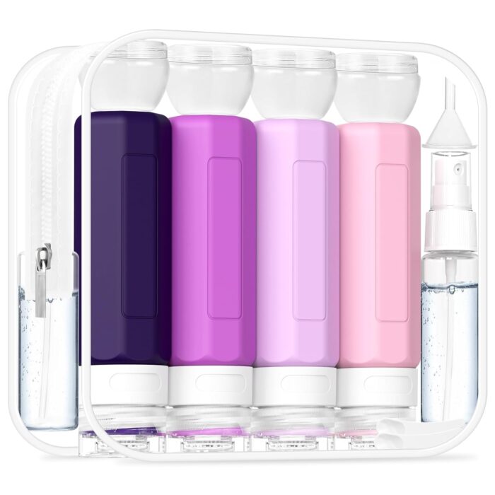Redfly 17PCS Travel Bottles for Toiletries, TSA Approved Travel Size