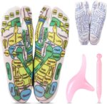 Reflexology Socks Set with Tools Pink, 2 Pairs Chiro Acupressure
