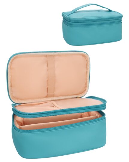 Relavel Travel Makeup Bag, Compact Cosmetic Bag for Women, Waterproof