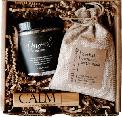 Relaxing Bath Gift Set, Luxury Spa Gifts for Women, Self Care Products