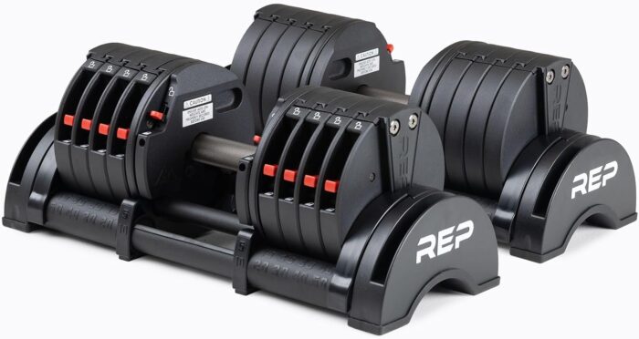 Rep Fitness Quickdraw Adjustable Dumbbells, Multiple weight