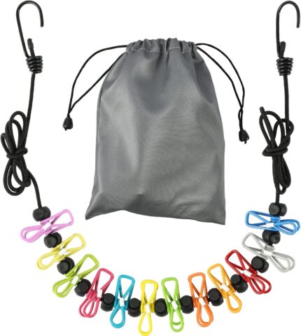 Retractable Portable Clothesline for Travel，Clothing line with 12