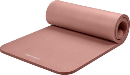 Retrospec Solana Yoga Mat 1" Thick With Nylon Carry Strap