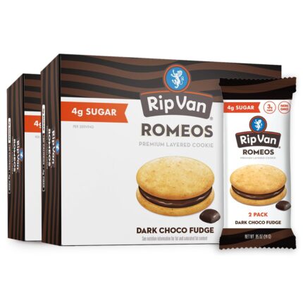 Rip Van Romeos Dark Chocolate Fudge Cookies - Low Sugar Cookies -
