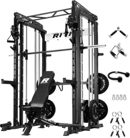 RitFit M1 & M1 Pro Smith Machine Weight Stack Set with Cable