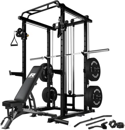 RitFit Multi-Function Squat Rack Power Cage PPC03 with Cable