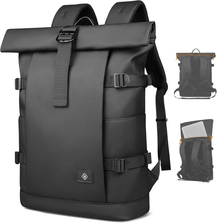 Roll Top Backpack Laptop Backpack for Men Women 15.6" Computer Bag