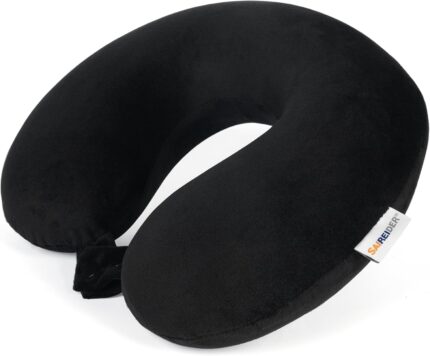 SAIREIDER Travel Pillow 100% Pure Memory Foam Travel Neck Pillow,