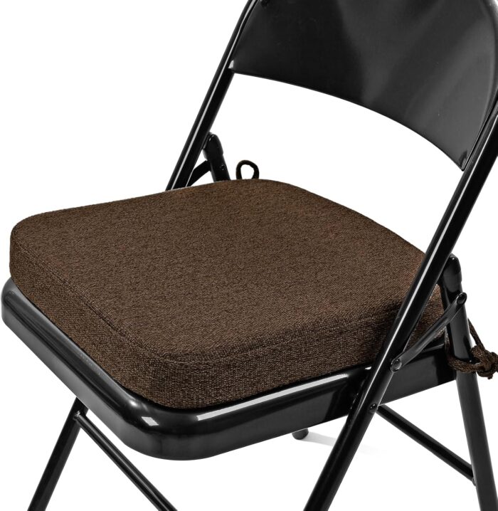 SINOSSO Thickened 2" Memory Foam Folding Chair Cushion 1 Pcs, Square