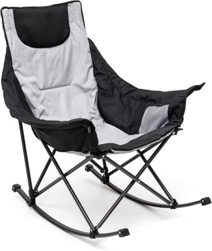 SUNNYFEEL Oversized Rocking Camping Chair, Fully Padded Patio Chair