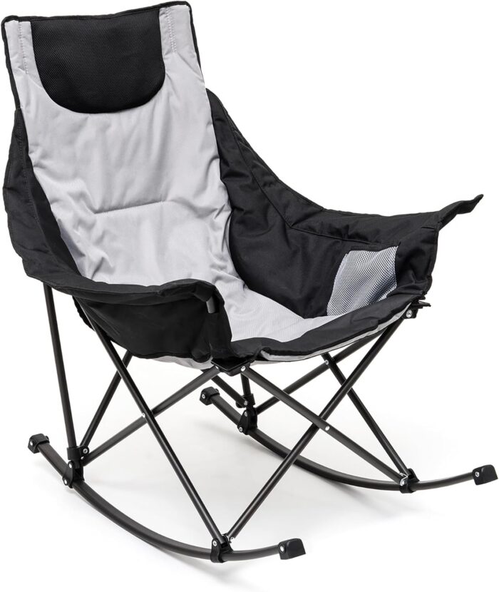 SUNNYFEEL Oversized Rocking Camping Chair, Fully Padded Patio Chair