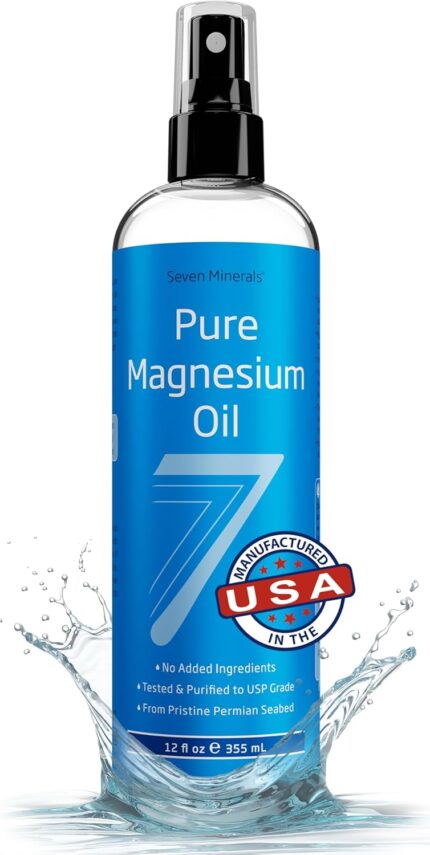 Seven Minerals, Pure Magnesium Oil Spray - Big 12 oz (Lasts 24 Months)