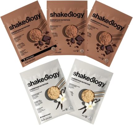 Shakeology 0g Added Sugar Sampler Pack Vegan & Whey Protein Powder,