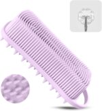 Silicone Body Scrubber, 2 in 1 Body Brush Hair Scalp Brush for Shower