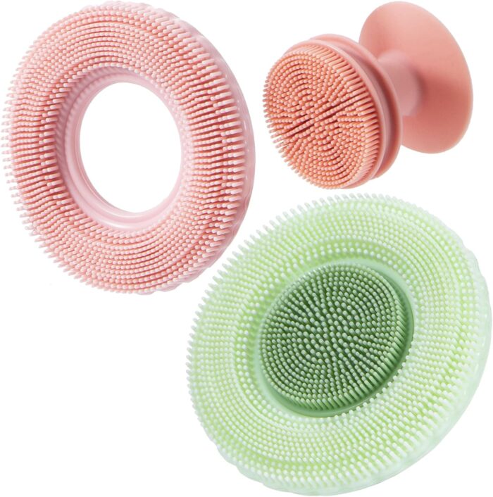 Silicone Face Scrubber Exfoliator 2 in 1, Manual Facial Cleansing