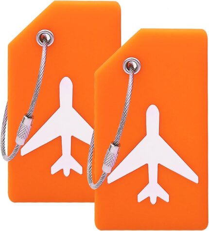 Silicone Luggage Tag with Name ID Card Perfect to Quickly Spot Luggage