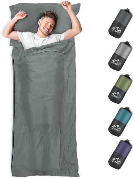 Sleeping Bag Liner, Adult Sleep Sack & Travel Sheets, Lightweight