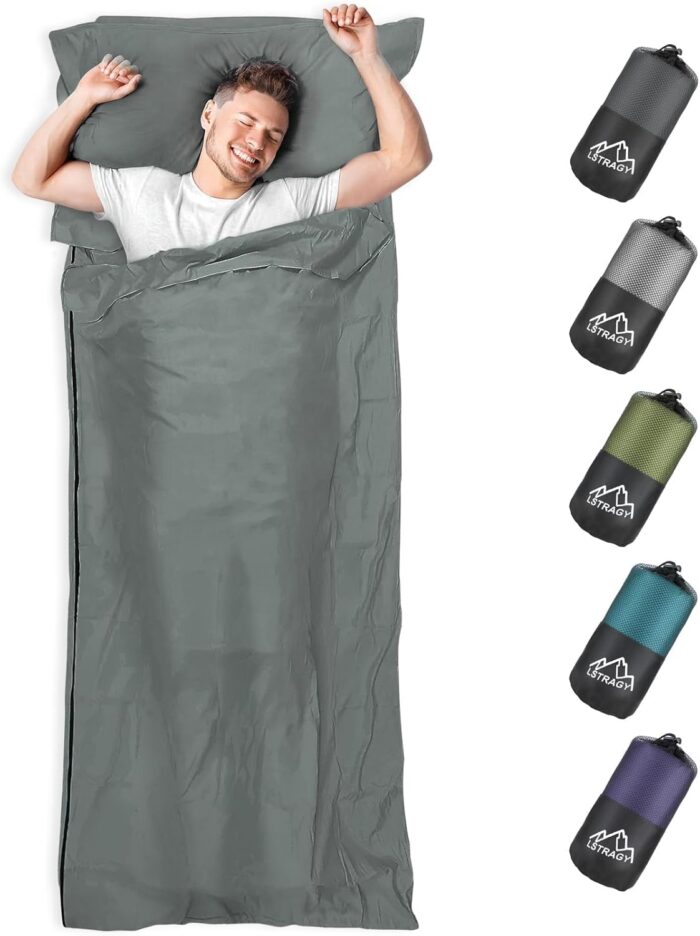 Sleeping Bag Liner, Adult Sleep Sack & Travel Sheets, Lightweight