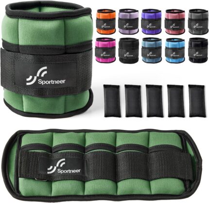Sportneer Adjustable Ankle Weights 1 Pair 2 4 6 8 10 Lbs Leg