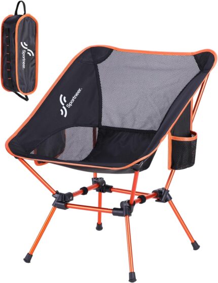 Sportneer Camping Chairs, Lightweight Outdoor Chairs with 2 Side