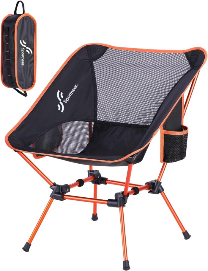 Sportneer Camping Chairs, Lightweight Outdoor Chairs with 2 Side