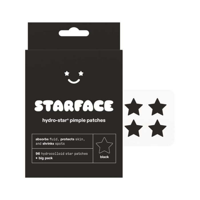 Starface Black Star BIG PACK, Hydrocolloid Pimple Patches, Absorb