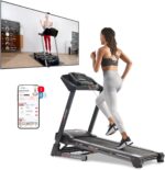 Sunny Health & Fitness Premium Foldable Treadmill for Home,