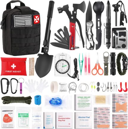 Survival First Aid Kit, 248PCS Survival Tools Camping Essentials