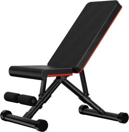 Sweetcrispy Ajustable Weight Bench for Home Gym, Foldable