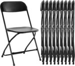 Sweetcrispy Folding Chair 10 Pack, Plastic Foldable Chairs with