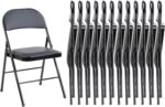 Sweetcrispy Folding Chair 12 Pack, Leather Padded Folding Chairs,