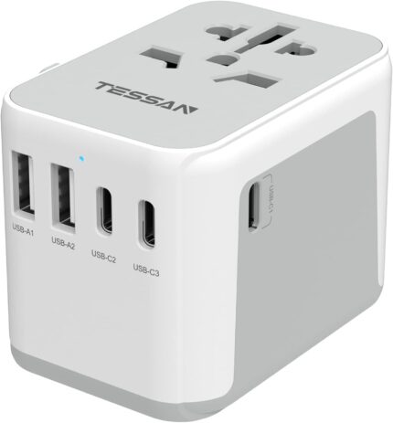 TESSAN Universal Travel Adapter, International Power Adapter 5.6A 28W
