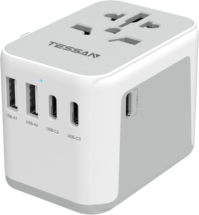TESSAN Universal Travel Adapter, International Power Adapter 5.6A 28W