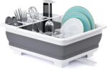 THANSTAR Collapsible Dish Drying Rack Portable Dinnerware Drainer