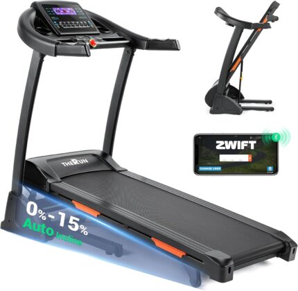 THERUN Incline Treadmill for Running and Walking, 300 lbs