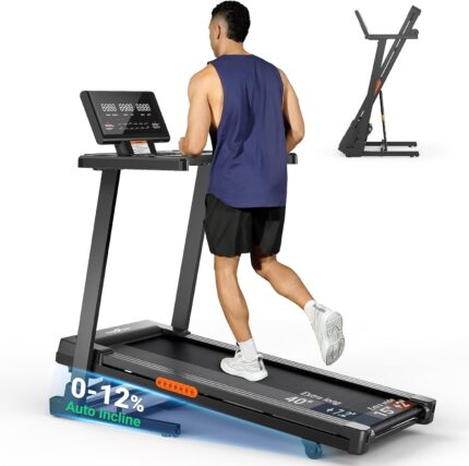 THERUN Treadmill with Incline, 3.0 HP Foldable Treadmills