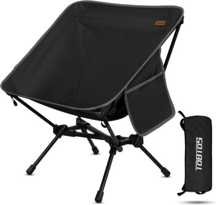 TOBTOS Ultralight Camping Chair, Portable Folding Backpacking Chair,