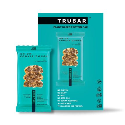 TRUBAR Vegan Protein Bar, Oh Oh Cookie Dough, Gluten Free, Plant