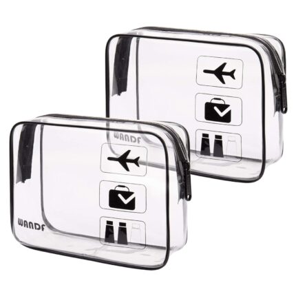 TSA Approved Clear Travel Toiletry Bag wih Zippers Carry-on Travel