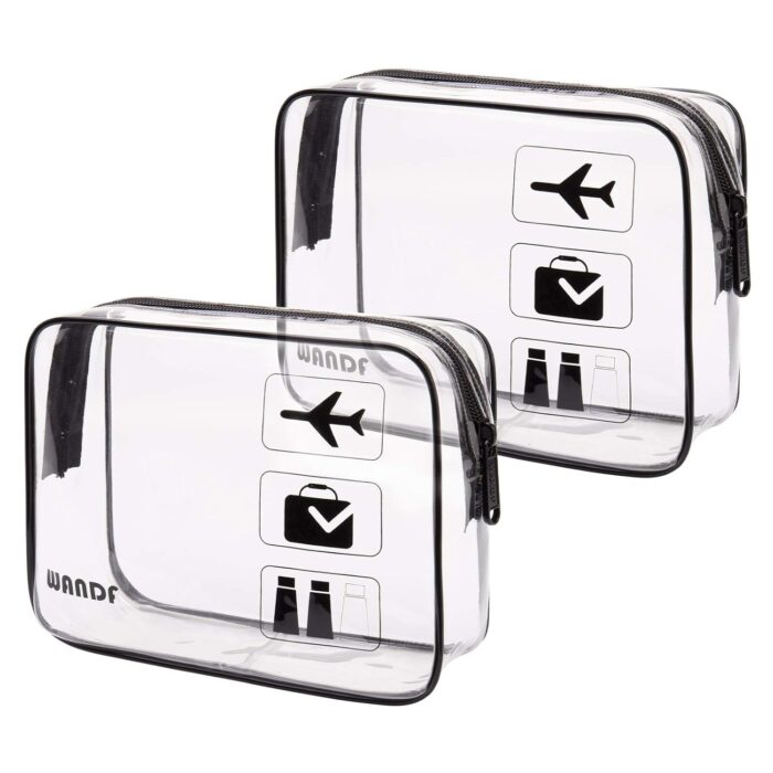 TSA Approved Clear Travel Toiletry Bag wih Zippers Carry-on Travel