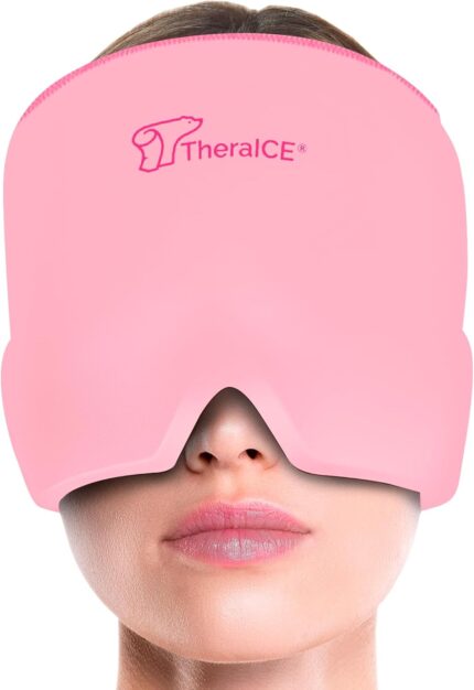 TheraICE Headache Relief Cap, Migraine Ice Pack Mask Products, Women