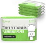 Toilet Seat Covers Paper Flushable (50 Pack) - XL for Adults and Kids