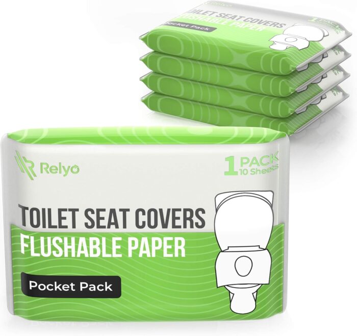 Toilet Seat Covers Paper Flushable (50 Pack) - XL for Adults and Kids