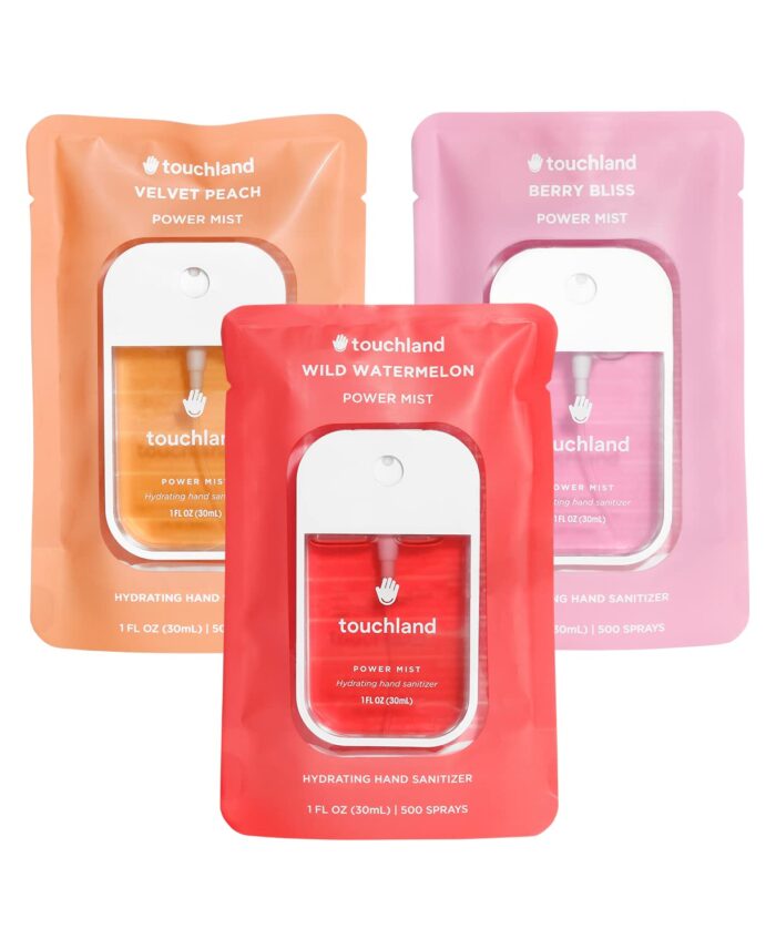 Touchland Power Mist Hydrating Hand Sanitizer Spray, JUICY Trio Set